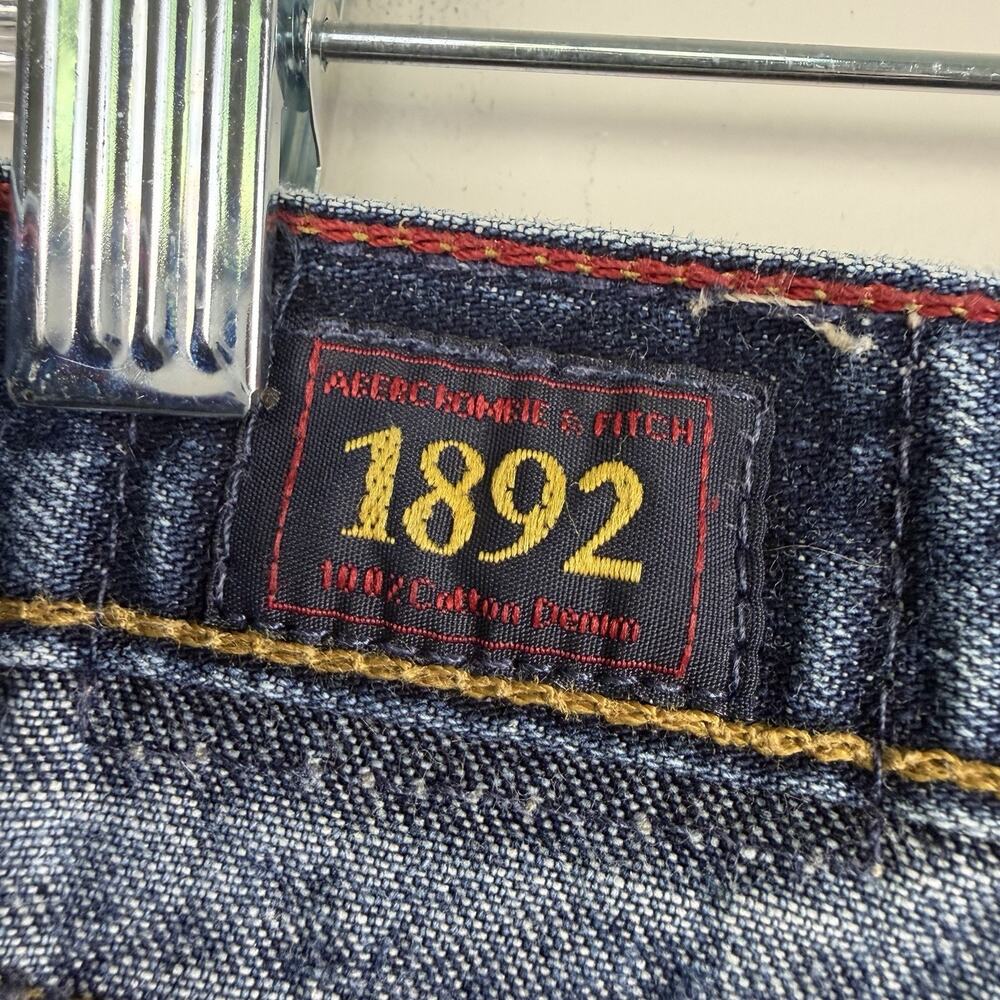 Vtg Abercrombie & Fitch 1892 Jeans Women 8R Bootcut Button Fly Distressed USA - Picture 3 of 16